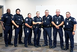  A group of police officers standing together